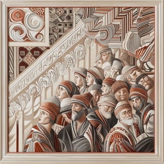 Cardboard Cosmography style, Midjourney V6.1: classical 18th-century oil painting