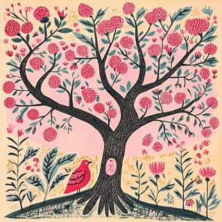 Chiaroflora style, Midjourney V6.1: traditional folk art