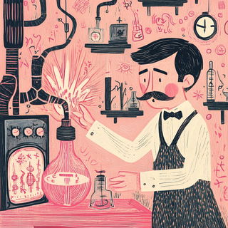 Chiaroflora style, Midjourney V6.1: editorial illustration for popular scientific magazine cover
