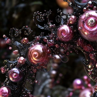 Cloudmass Ink Flock style, Midjourney V6.1: abstract 3D render