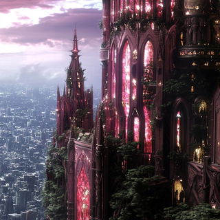 Cloudmass Ink Flock style, Midjourney V6.1: megacity with futuristic bioarchitecture
