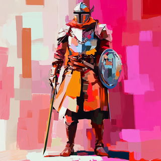 Washpuppet Narratives style, Midjourney V6.1: concept art character design of retropunk steam knight
