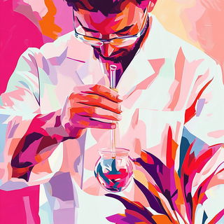 Washpuppet Narratives style, Midjourney V6.1: editorial illustration for popular scientific magazine cover