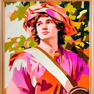 Washpuppet Narratives style, Midjourney V6.1: classical 18th-century oil painting
