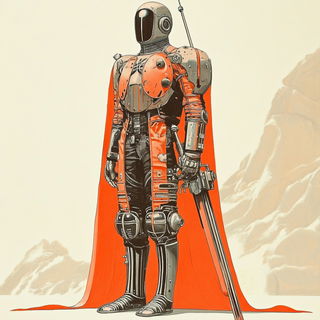 Chasmstorybook style, Midjourney V6.1: concept art character design of retropunk steam knight