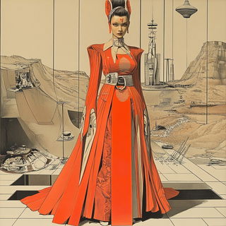 Chasmstorybook style, Midjourney V6.1: haute-couture fashion outfit