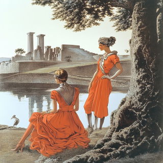 Chasmstorybook style, Midjourney V6.1: classical 18th-century oil painting
