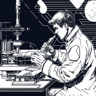 Verdantomontage style, Midjourney V6.1: editorial illustration for popular scientific magazine cover