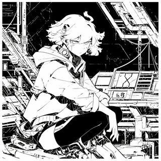 Verdantomontage style, Midjourney V6.1: black-and-white manga comic strip