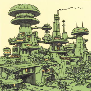 Lampblack Viscera style, Midjourney V6.1: megacity with futuristic bioarchitecture