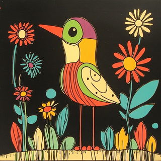 Lampblack Viscera style, Midjourney V6.1: traditional folk art