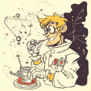 Lampblack Viscera style, Midjourney V6.1: editorial illustration for popular scientific magazine cover