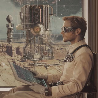 Vaporcut Radiance style, Midjourney V6.1: editorial illustration for popular scientific magazine cover