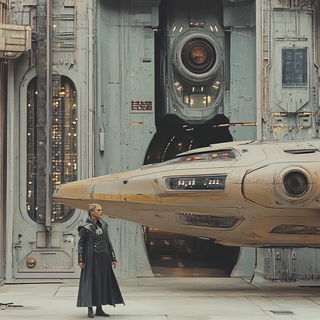 Vaporcut Radiance style, Midjourney V6.1: cinematic shot from sci-fi movie