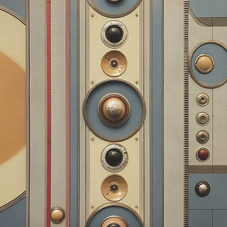 Vaporcut Radiance style, Midjourney V6.1: creative pattern composition