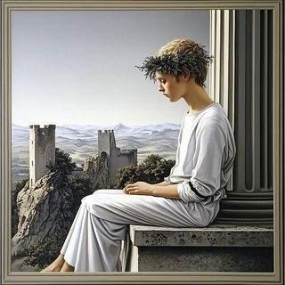 Serigraphyl style, Midjourney V6.1: classical 18th-century oil painting