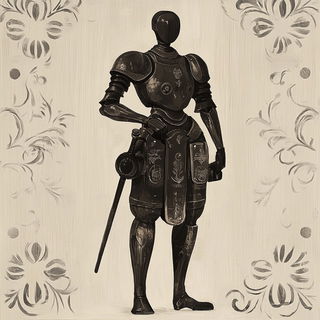 Neonmetallurgy style, Midjourney V6.1: concept art character design of retropunk steam knight