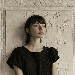 Neonmetallurgy style, Midjourney V6.1: photographic portrait of female protagonist