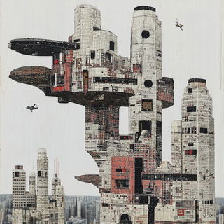 Lanternbastion style, Midjourney V6.1: megacity with futuristic bioarchitecture