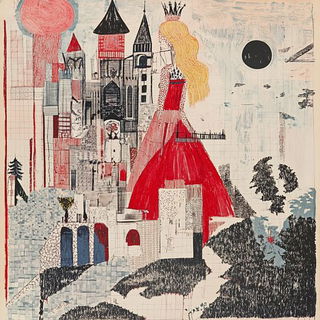 Lanternbastion style, Midjourney V6.1: retro fairy-tale illustration