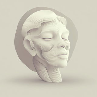 Cloudscroll Brickwork style, Midjourney V6.1: abstract 3D render