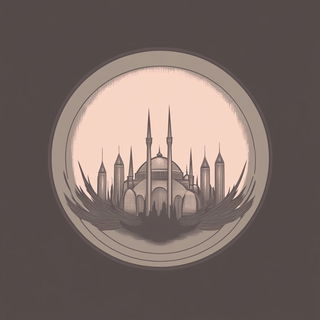Cloudscroll Brickwork style, Midjourney V6.1: bold minimalist logo design for Istanbul city municipal services