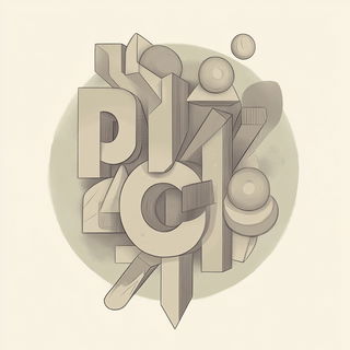 Cloudscroll Brickwork style, Midjourney V6.1: typographic composition with large letters