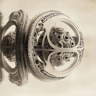 Ophidermask style, Midjourney V6.1: abstract 3D render