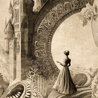 Ophidermask style, Midjourney V6.1: retro fairy-tale illustration