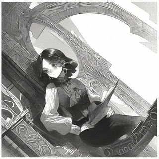 Ophidermask style, Midjourney V6.1: black-and-white manga comic strip