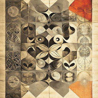 Ophidermask style, Midjourney V6.1: creative pattern composition
