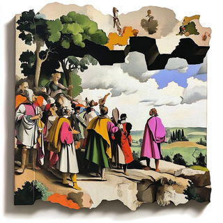 Armature Baroque style, Midjourney V6.1: classical 18th-century oil painting
