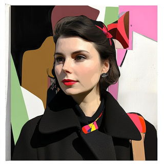 Armature Baroque style, Midjourney V6.1: photographic portrait of female protagonist