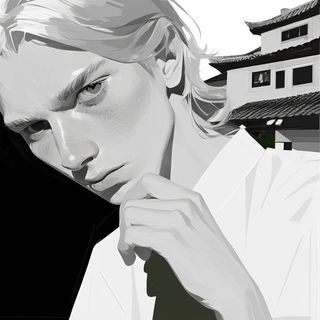Titanic Gloombrush style, Midjourney V6.1: black-and-white manga comic strip