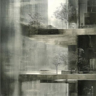 Chromacairn style, Midjourney V6.1: megacity with futuristic bioarchitecture