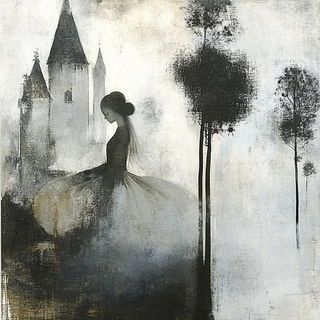 Chromacairn style, Midjourney V6.1: retro fairy-tale illustration