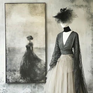 Chromacairn style, Midjourney V6.1: haute-couture fashion outfit