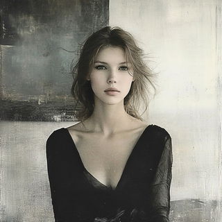 Chromacairn style, Midjourney V6.1: photographic portrait of female protagonist