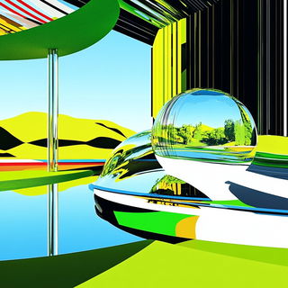 Enamelwave style, Midjourney V6.1: abstract 3D render