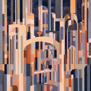 Fogweave Analogics style, Midjourney V6.1: megacity with futuristic bioarchitecture