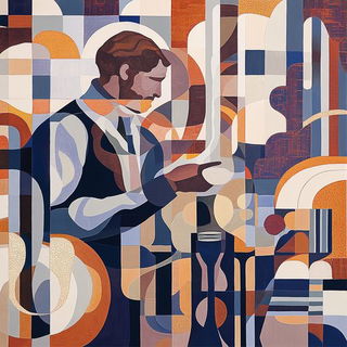 Fogweave Analogics style, Midjourney V6.1: editorial illustration for popular scientific magazine cover
