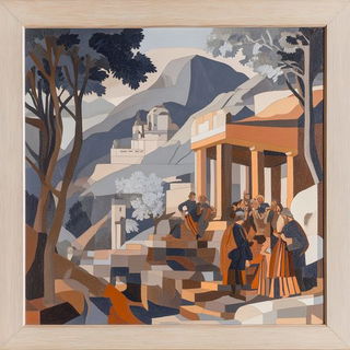 Fogweave Analogics style, Midjourney V6.1: classical 18th-century oil painting