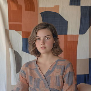 Fogweave Analogics style, Midjourney V6.1: photographic portrait of female protagonist