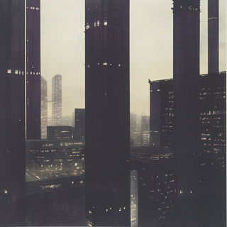 Ravencast style, Midjourney V6.1: megacity with futuristic bioarchitecture