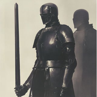 Ravencast style, Midjourney V6.1: concept art character design of retropunk steam knight