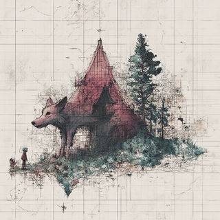 Redgear Puppetland style, Midjourney V6.1: retro fairy-tale illustration