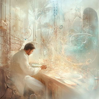 Cinderweld style, Midjourney V6.1: editorial illustration for popular scientific magazine cover