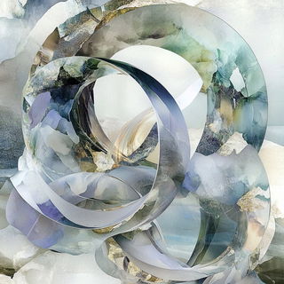 Contourland style, Midjourney V6.1: abstract 3D render