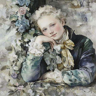 Contourland style, Midjourney V6.1: classical 18th-century oil painting
