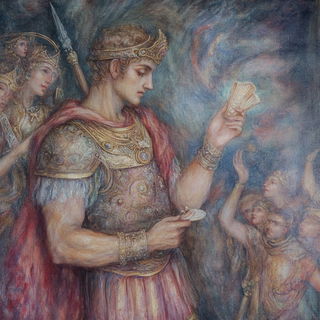 Blacksmith Seraphs style, Midjourney V6.1: classical 18th-century oil painting